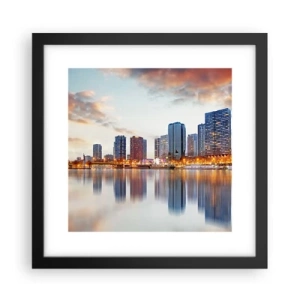 Póster en marco negro - La calma monumental de París - 30x30 cm