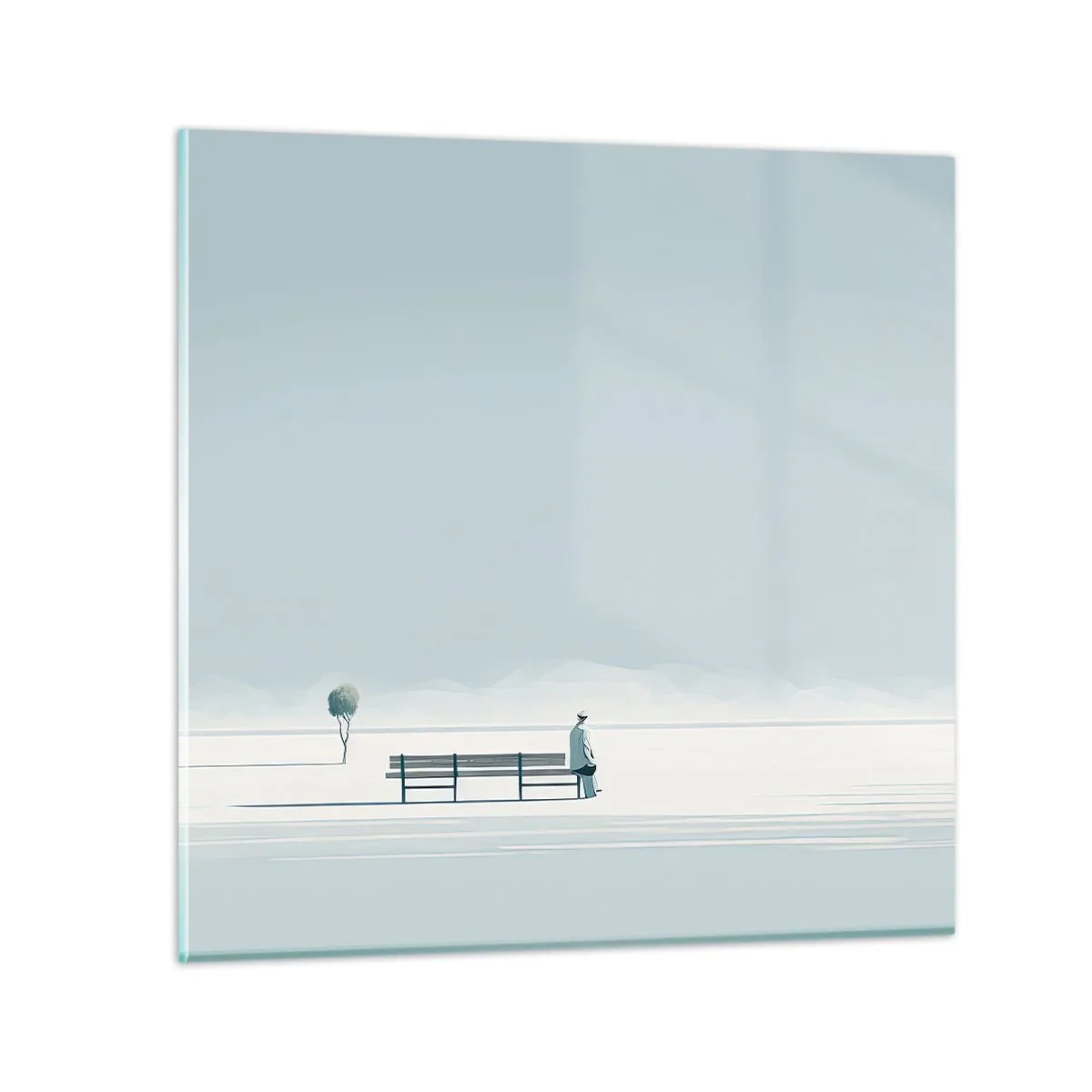 Cuadro sobre vidrio - Impresiones sobre Vidrio - Sí, estoy esperando - 30x30 cm