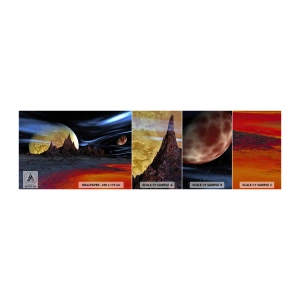 Muestra de fotomural autoadhesivo Deluxe Sticker - Mundo desconocido - Abstracción, Cosmos, 3D - 100x30 cm