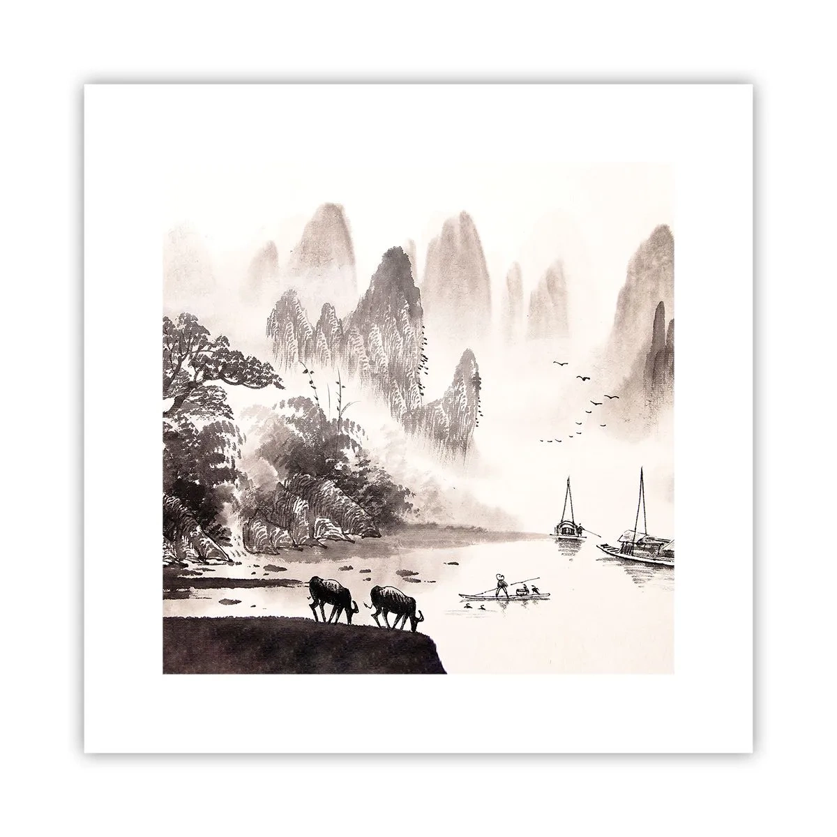 Póster - La exótica vida cotidiana de Oriente - 30x30 cm