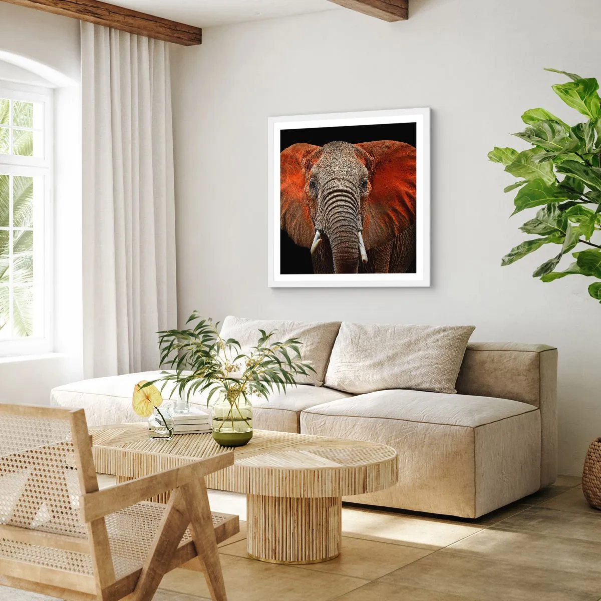 Póster en marco blanco - Soy salvaje, ¿y tú? - 40x40 cm