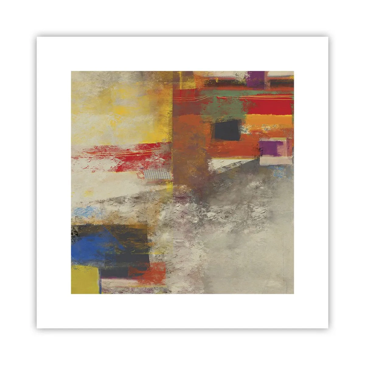 Póster - Geometría de color - 30x30 cm