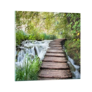 Cuadro sobre vidrio - Impresiones sobre Vidrio - No es agua silenciosa en absoluto - 50x50 cm