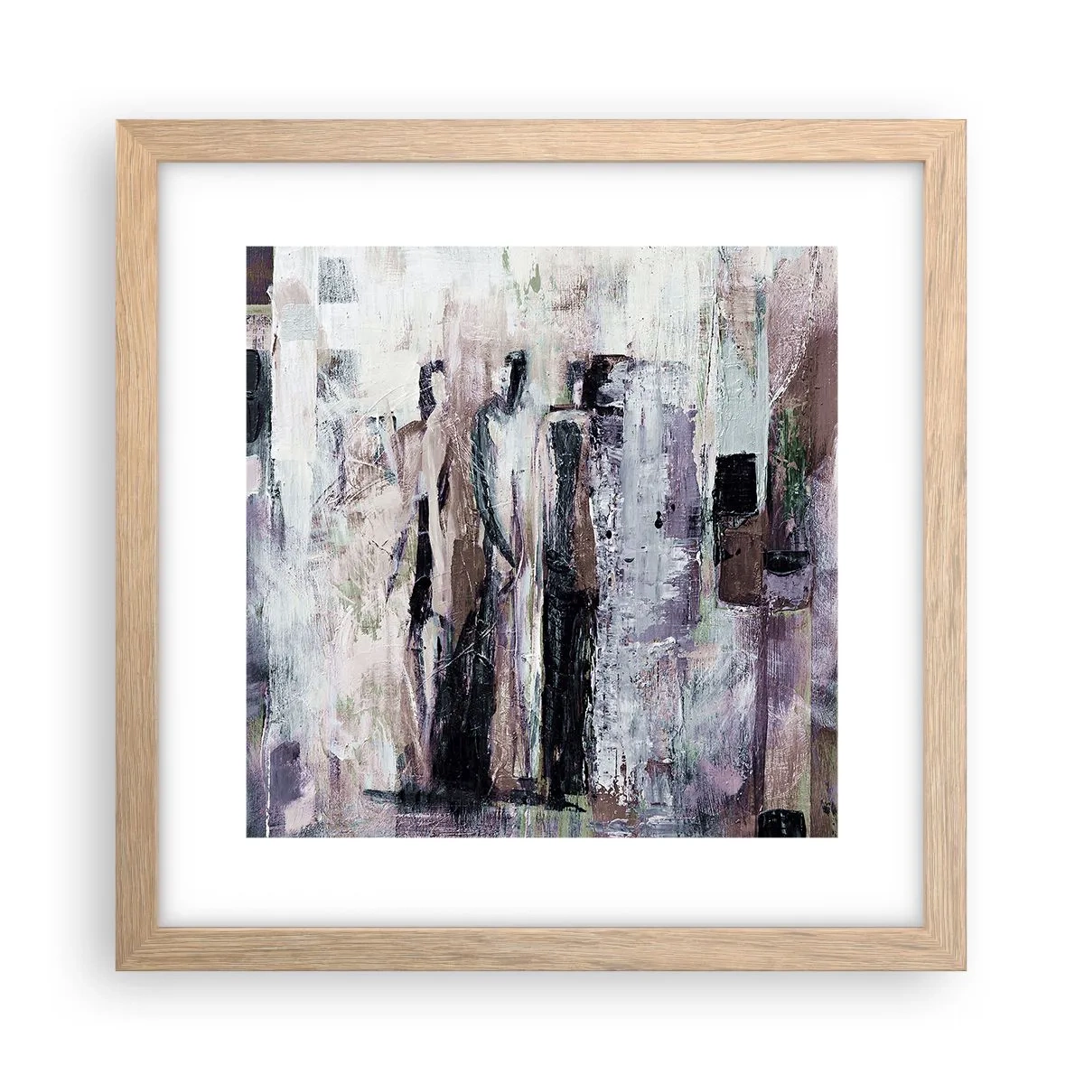 Póster en marco roble claro - El trío misterioso - 30x30 cm