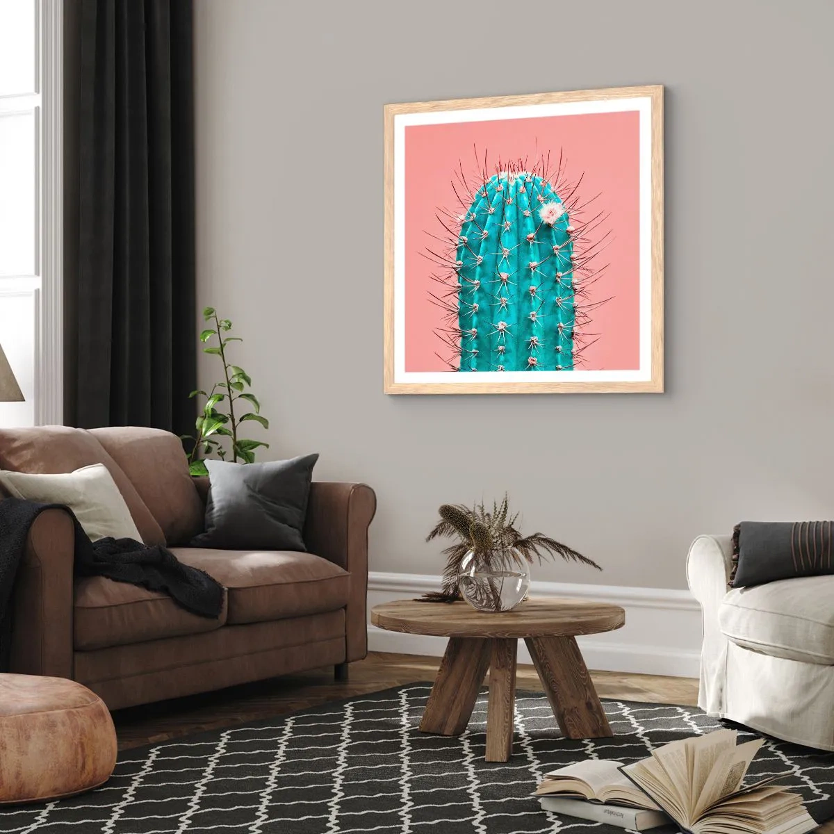 Póster en marco roble claro - Se mira, pero no se toca - 60x60 cm