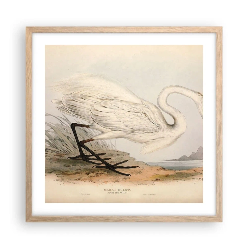 Póster en marco roble claro - Dama de los juncos - 50x50 cm