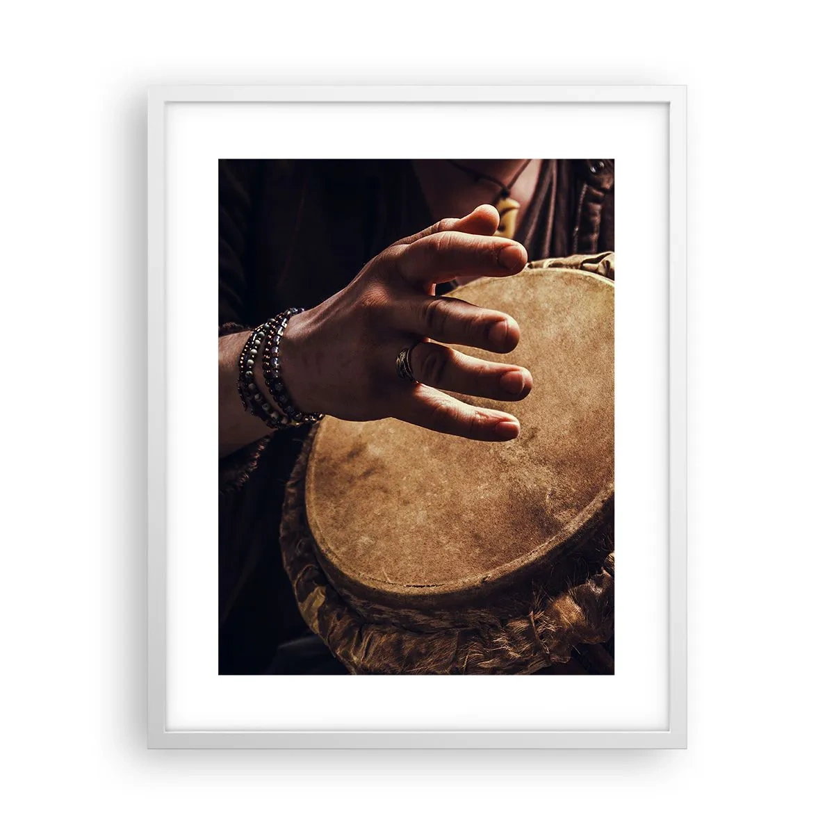 Póster en marco blanco - En el ritmo del corazón - 40x50 cm