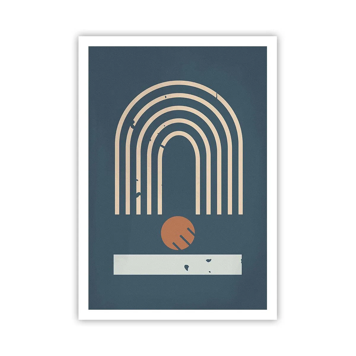 Póster - Geometría sobre azul marino - 70x100 cm