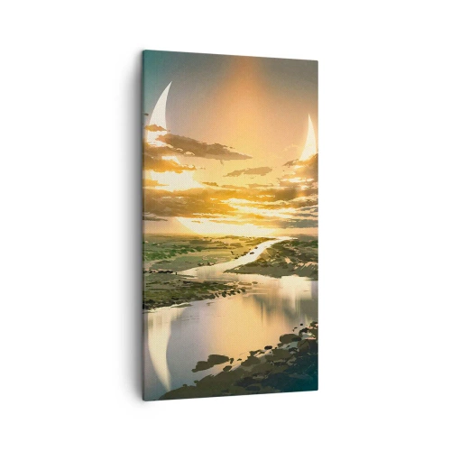 Cuadro sobre lienzo - Impresión de Imagen - En algún lugar de una galaxia muy, muy lejana - 45x80 cm
