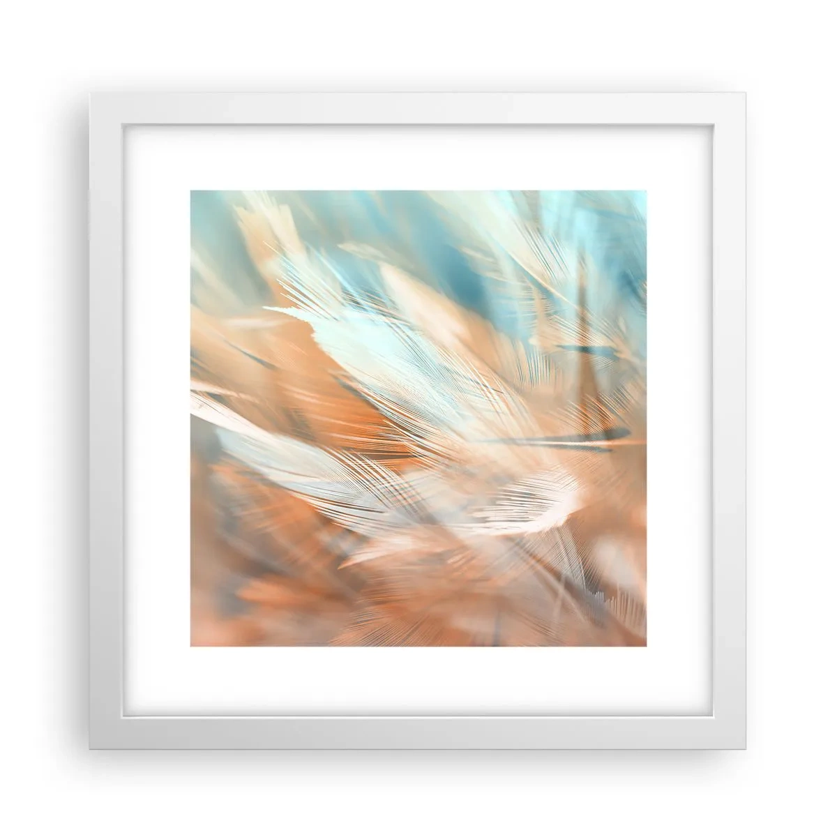 Póster en marco blanco - En la tierra de la suavidad - 30x30 cm