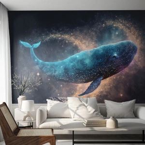 Fotomural Autadhesivo Deluxe Sticker - Existe un mundo diferente - Ballena, magia, Fantástico - 250x175 cm