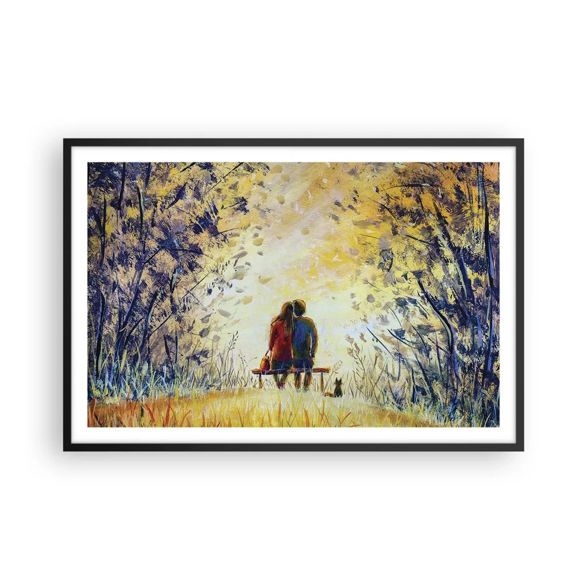 Póster en marco negro - Un momento mágico - 91x61 cm
