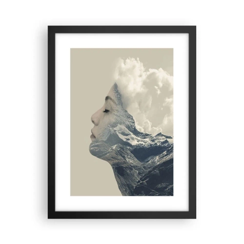 Póster en marco negro - La belleza de los elementos - 30x40 cm