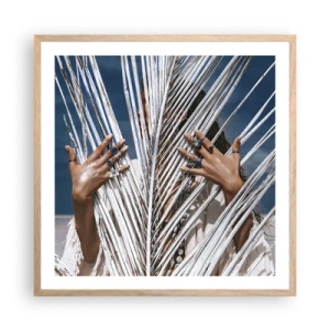 Póster en marco roble claro - ¿La mujer chamana? - 60x60 cm