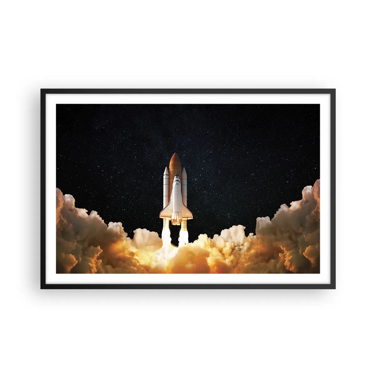 Póster en marco negro - ¡Ad astra! - 91x61 cm