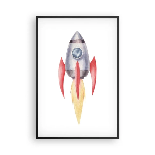 Póster en marco negro - Más alto, más rápido, más lejos - 61x91 cm