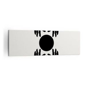 Cuadro sobre lienzo - Impresión de Imagen - Manos negras en una composición simétrica con una pelota. - 160x50cm - Una señal secreta - Decoración de pared moderna para salón y dormitorio ARTTOR