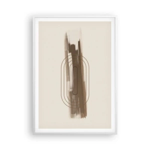 Póster en marco blanco - Un soplo de gris - 70x100 cm