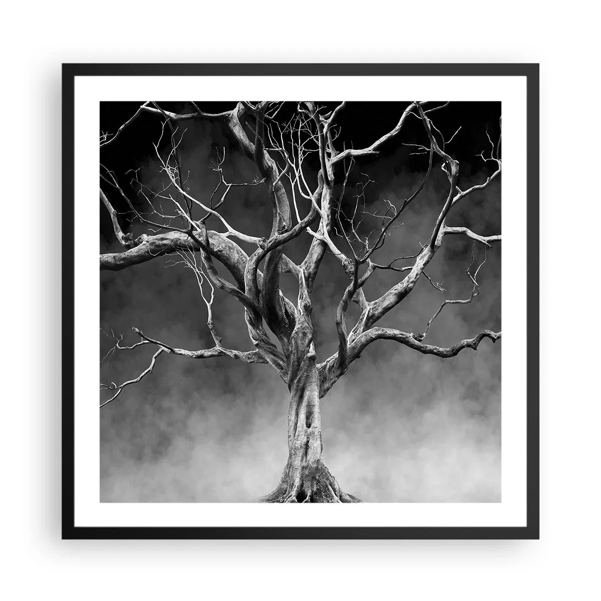Póster en marco negro - Primordial y sagrado - 60x60 cm