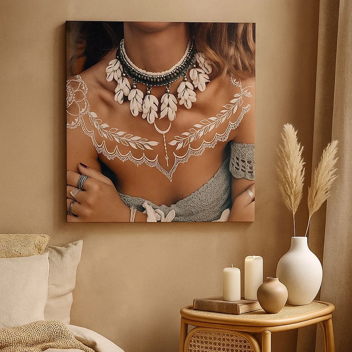 Cuadro sobre lienzo - Impresión de Imagen - Talismanes, rituales de feminidad - 30x30 cm