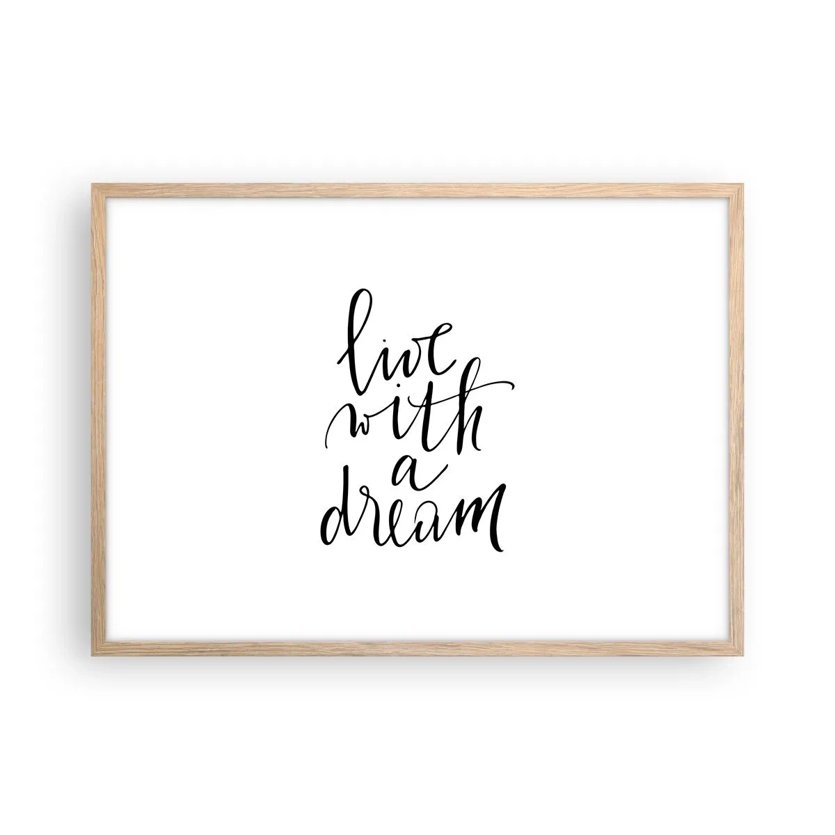 Póster en marco roble claro - Por supuesto - 70x50 cm