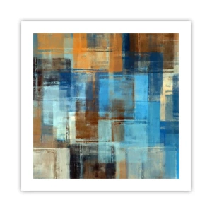 Póster - A través del velo azul - 50x50 cm