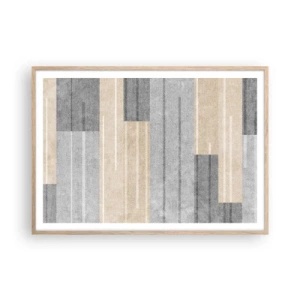 Póster en marco roble claro - Composición: sostener la vertical - 100x70 cm