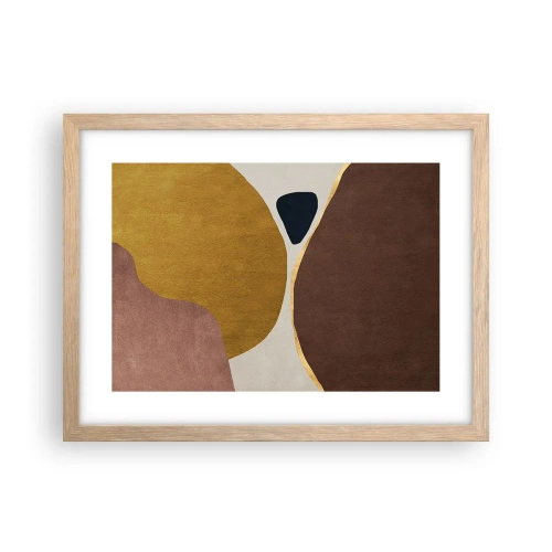 Póster en marco roble claro - Abstracción - un lugar en el espacio - 40x30 cm