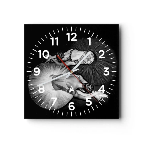 Reloj de pared - Reloj de vidrio - Yin y yang: el equilibrio perfecto - 30x30 cm