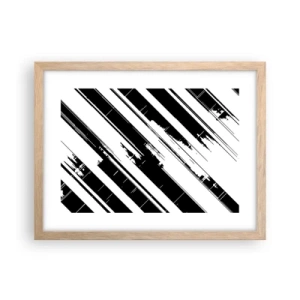 Póster en marco roble claro - Composición intensa y dinámica - 40x30 cm