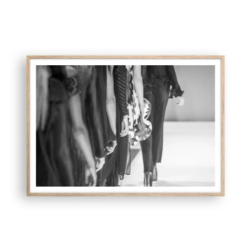 Póster en marco roble claro - Un desfile con estilo - 100x70 cm