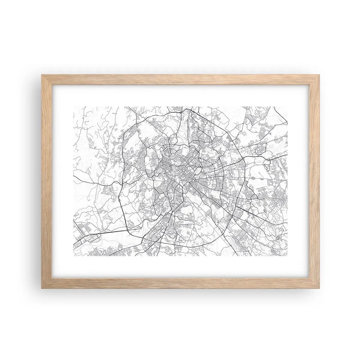 Póster en marco roble claro - El círculo romano - 40x30 cm