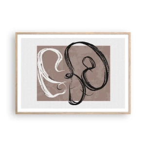 Póster en marco roble claro - Composición: la búsqueda de la plenitud - 100x70 cm