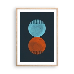 Póster en marco roble claro - ¿Solo geometría? - 50x70 cm