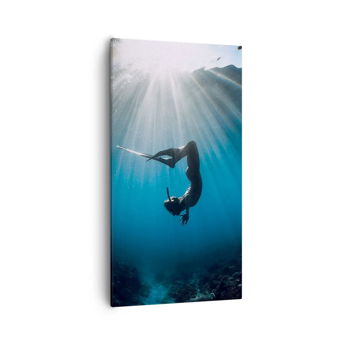 Cuadro sobre lienzo - Impresión de Imagen - Danza subacuática - 55x100 cm