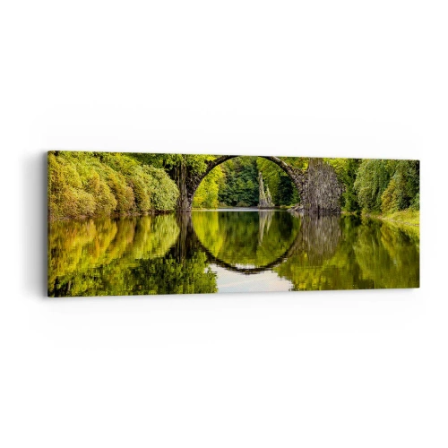 Cuadro sobre lienzo - Impresión de Imagen - En el punto de encuentro de dos mundos - 90x30 cm