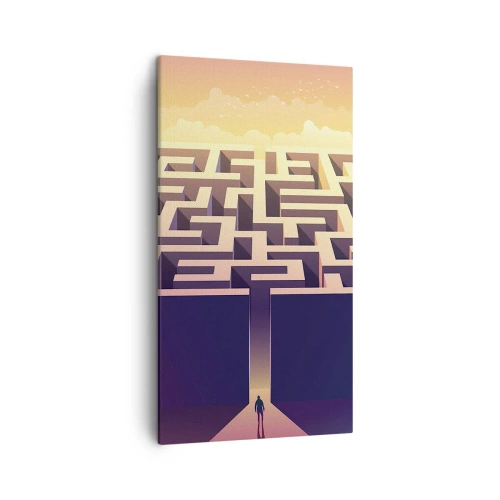 Cuadro sobre lienzo - Impresión de Imagen - Momento de tomar decisiones - 45x80 cm