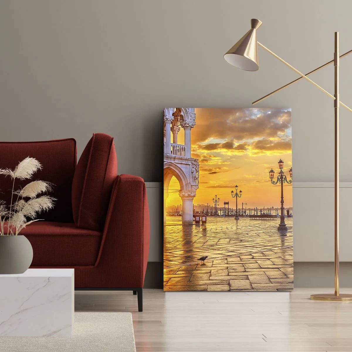 Cuadro sobre lienzo - Impresión de Imagen - ¿Dónde están todos? - 45x80 cm