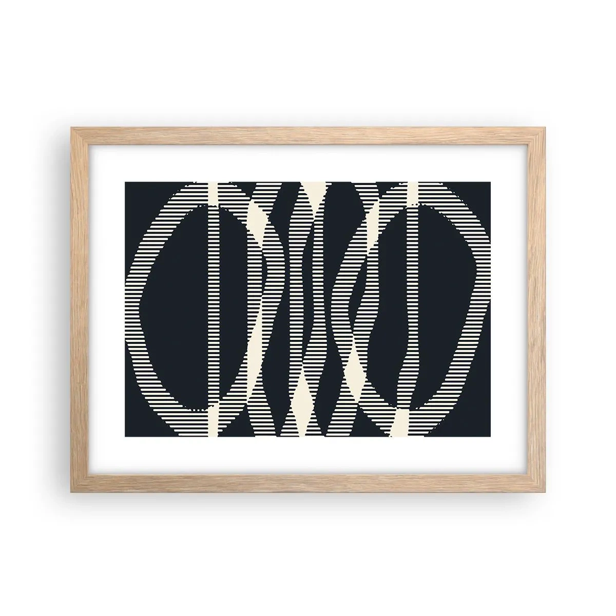 Póster en marco roble claro - Un intento de romper la oscuridad - 40x30 cm