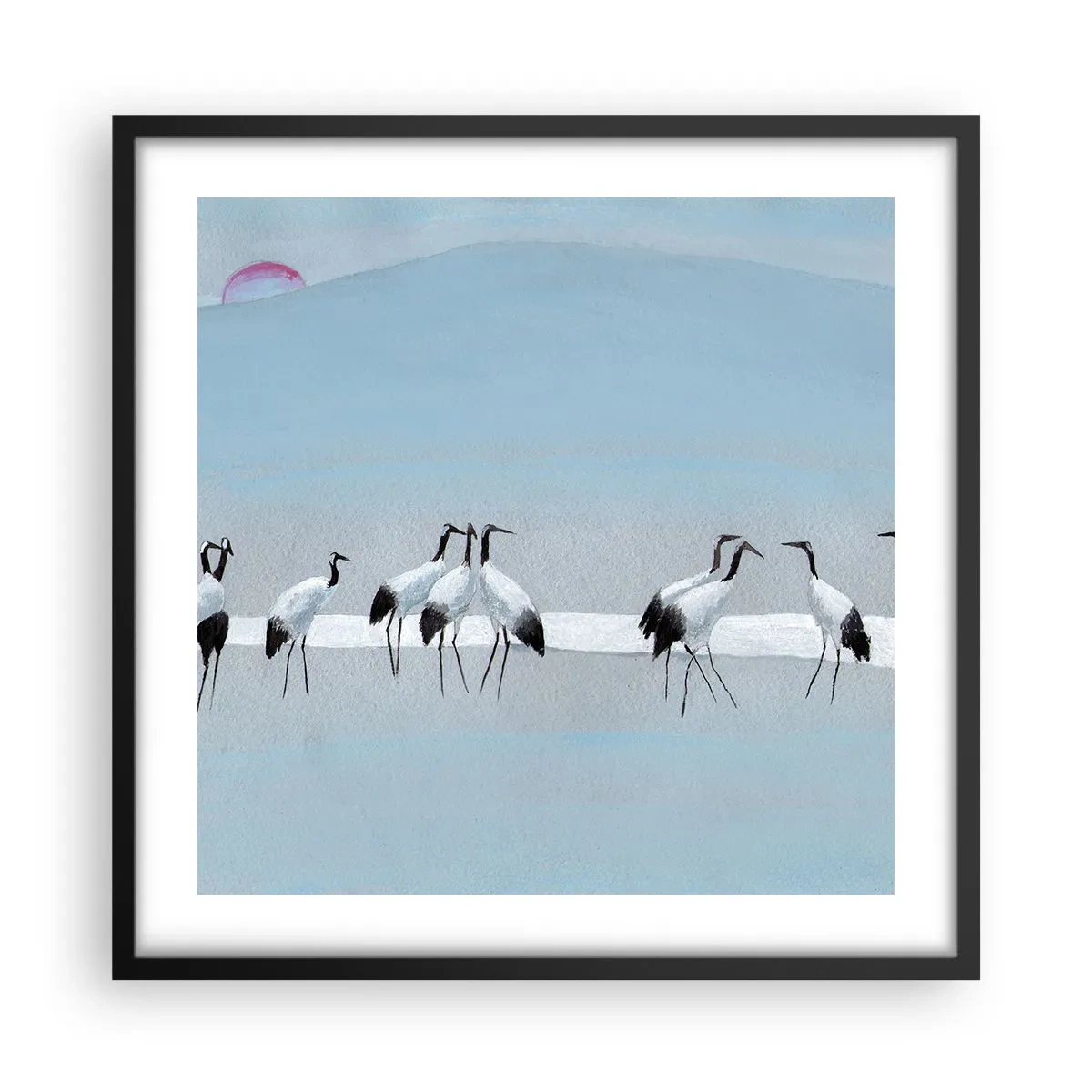 Póster en marco negro - Después de un día caluroso - 50x50 cm