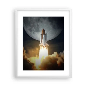 Póster en marco blanco - El comienzo de una aventura sobrenatural - 40x50 cm