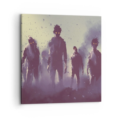 Cuadro sobre lienzo - Impresión de Imagen - ¡Cuidado! Aquí vienen - 70x70 cm