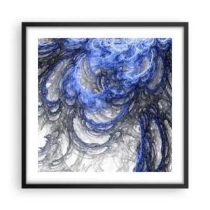 Póster en marco negro - El nacimiento de una ola - 50x50 cm