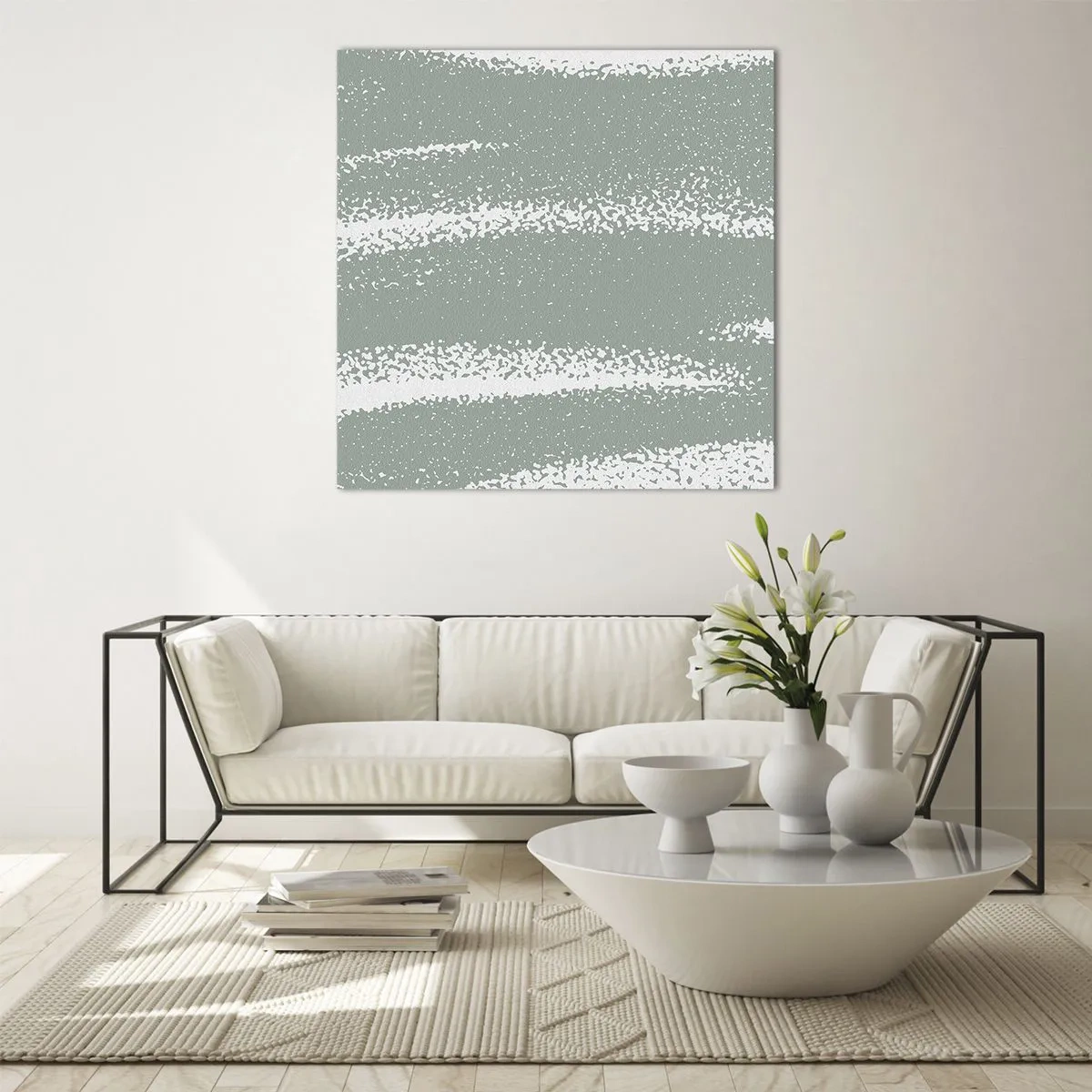 Cuadro sobre vidrio - Impresiones sobre Vidrio - Abstracción invernal - 30x30 cm