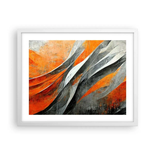 Póster en marco blanco - Calor y frío - 50x40 cm