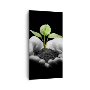 Cuadro sobre lienzo - Impresión de Imagen - Amo la naturaleza, la protejo - 65x120 cm