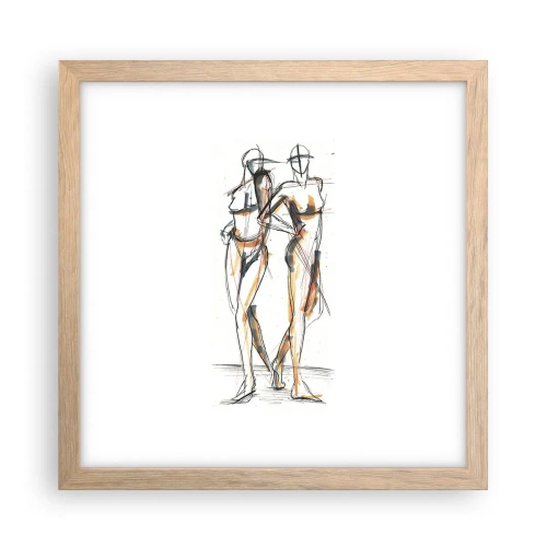 Póster en marco roble claro - Un estudio sobre el encanto - 30x30 cm