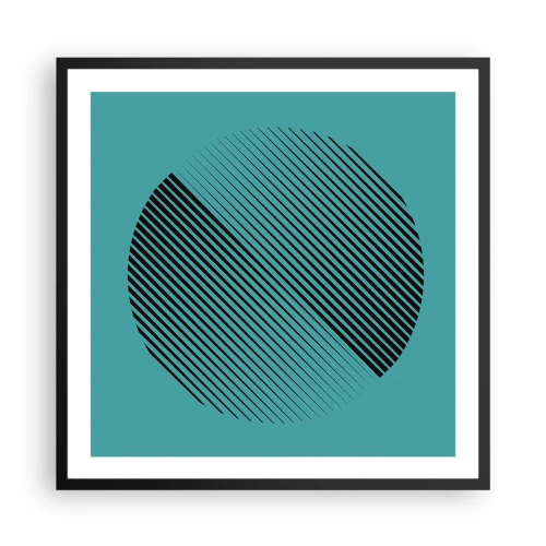 Póster en marco negro - El círculo: una variación geométrica - 60x60 cm