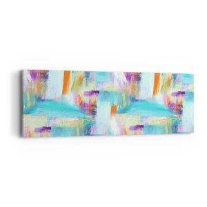 Cuadro sobre lienzo - Impresión de Imagen - Un alegre traductor de garabatos - 90x30 cm