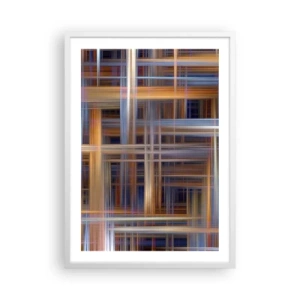 Póster en marco blanco - Tejido de luz - 50x70 cm